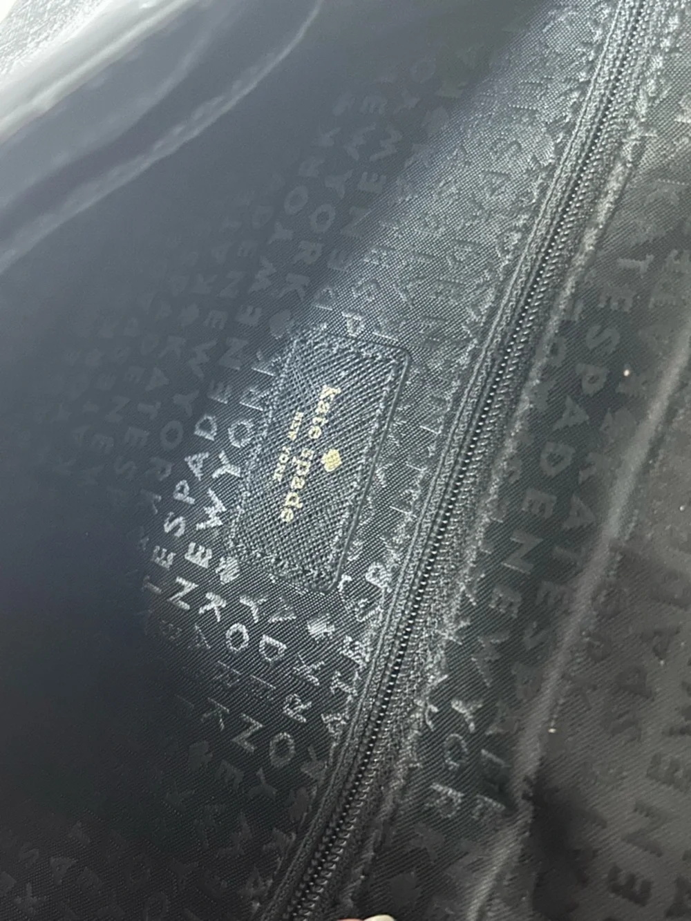 kate spade black leather crossbody with gold chain